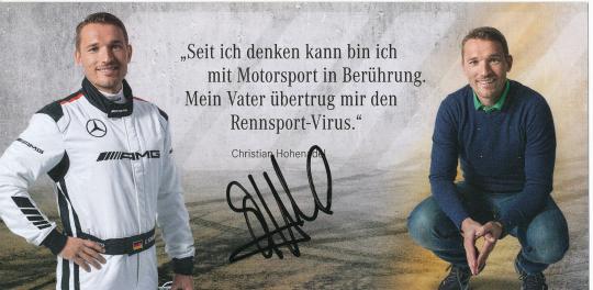 Christian Hohenadel   Mercedes   Auto Motorsport  Autogrammkarte original signiert 