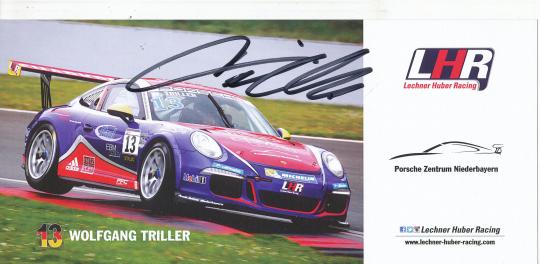 Wolfgang Triller  Porsche   Auto Motorsport  Autogrammkarte original signiert 