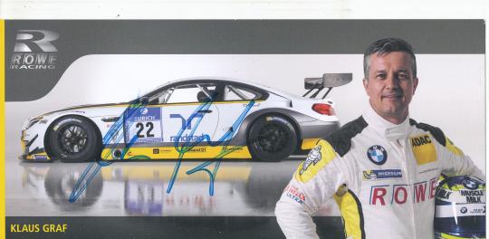 Klaus Graf  BMW   Auto Motorsport  Autogrammkarte original signiert 