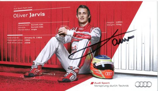 Oliver Jarvis  Audi  Auto Motorsport  Autogrammkarte original signiert 