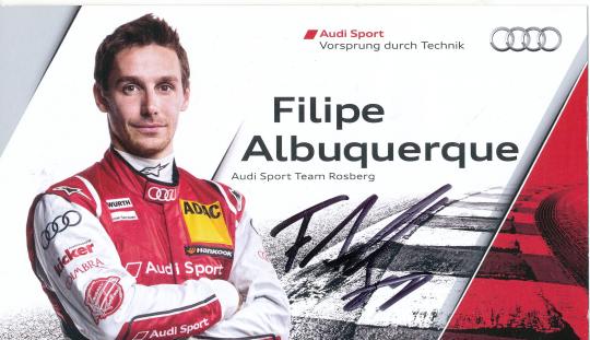 Filipe Albuquerque   Audi  Auto Motorsport  Autogrammkarte original signiert 