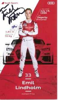 Emil Lindholm  Audi  Auto Motorsport  Autogrammkarte original signiert 