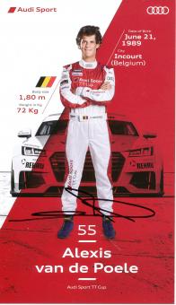 Alexis van de Poele  Audi  Auto Motorsport  Autogrammkarte original signiert 