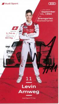 Levin Amweg  Audi  Auto Motorsport  Autogrammkarte original signiert 