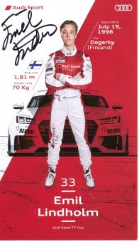 Emil Lindholm  Audi  Auto Motorsport  Autogrammkarte original signiert 