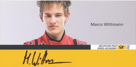 Marco Wittmann  Auto Motorsport  Autogrammkarte original signiert 