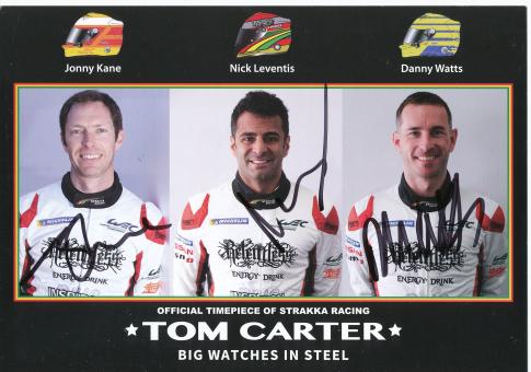 Jonny Kane & Nick Leventis & Danny Watts  Auto Motorsport  Autogrammkarte original signiert 