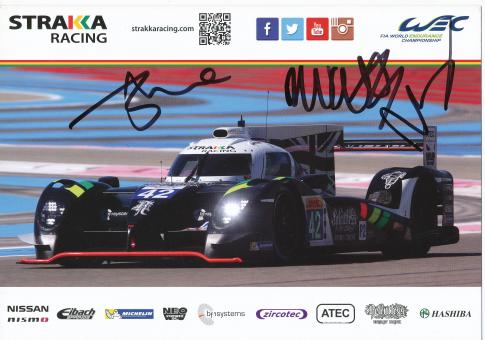 Jonny Kane & Nick Leventis & Danny Watts  Auto Motorsport  Autogrammkarte original signiert 