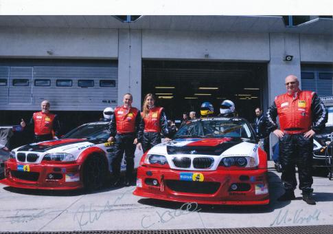 Michael & Chantal & Martin Kroll & Roland Eggimann   Auto Motorsport  Autogrammkarte original signiert 