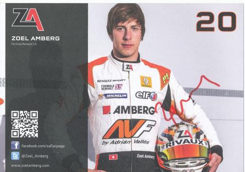 Zoel Amberg  Renault  Auto Motorsport  Autogrammkarte original signiert 