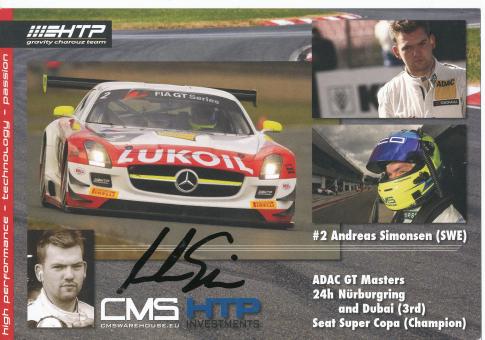Andreas Simonsen  Mercedes   Auto Motorsport  Autogrammkarte original signiert 
