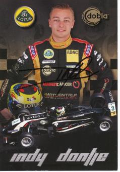 Indy Dontje  Auto Motorsport  Autogrammkarte original signiert 