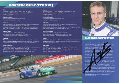 Alexandre Imperatori  Porsche  Auto Motorsport  Autogrammkarte original signiert 