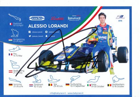 Alessio Lorandi  VW  Auto Motorsport  Autogrammkarte original signiert 