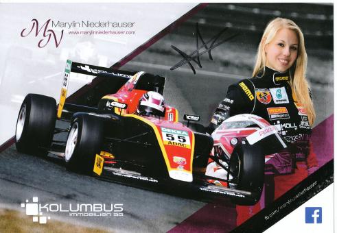 Marylin Niederhauser  Auto Motorsport  Autogrammkarte original signiert 