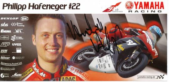 Philipp Hafeneger  Motorrad  Motorsport  Autogrammkarte original signiert 