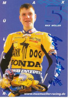 Max Müller  Motorrad  Motorsport  Autogrammkarte original signiert 