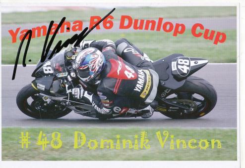 Dominik Vincon  Motorrad  Motorsport  Autogrammkarte original signiert 