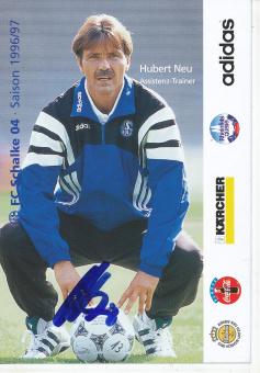 Hubert Neu  1996/97  FC Schalke 04  Autogrammkarte original signiert 
