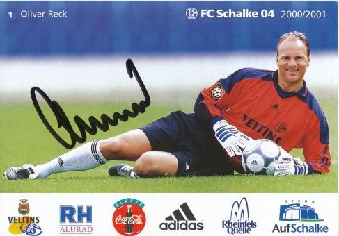 Oliver Reck  2000/2001  FC Schalke 04  Autogrammkarte original signiert 