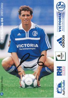 Sergio Pinto  2001/2002  FC Schalke 04  Autogrammkarte original signiert 