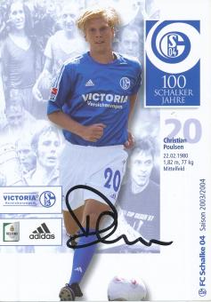 Christian Poulsen  2003/2004  FC Schalke 04  Autogrammkarte original signiert 