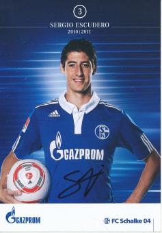 Sergio Escudero  2010/2011  FC Schalke 04  Autogrammkarte original signiert 