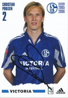 Christian Poulsen  2005/2006  FC Schalke 04  Autogrammkarte original signiert 