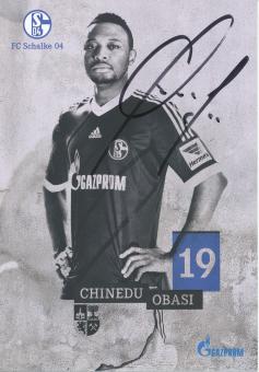 Chinedu Obasi  2013/2014  FC Schalke 04  Autogrammkarte original signiert 