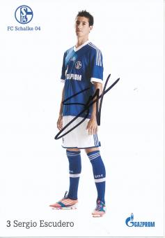 Sergio Escudero  2012/2013  FC Schalke 04  Autogrammkarte original signiert 