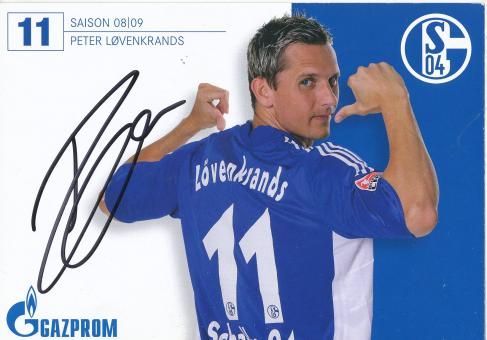 Peter Løvenkrands  2008/2009  FC Schalke 04  Autogrammkarte original signiert 