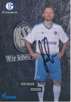 Siegmar Bieber  Traditionsmannschaft  FC Schalke 04  Autogrammkarte original signiert 