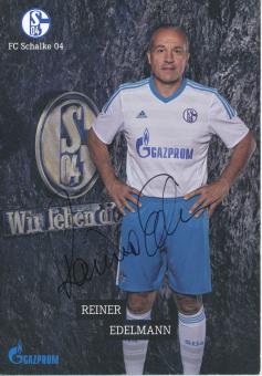 Reiner Edelmann  Traditionsmannschaft  FC Schalke 04  Autogrammkarte original signiert 