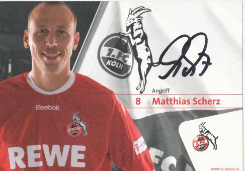Matthias Scherz  2008/09  FC Köln  Fußball  Autogrammkarte original signiert 