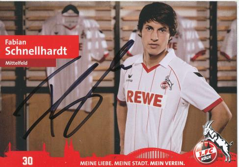 Fabian Schnellhardt  20012/13  FC Köln  Fußball  Autogrammkarte original signiert 