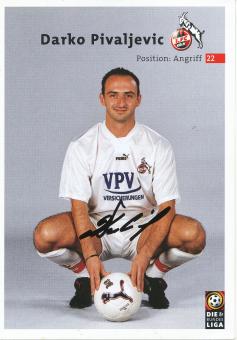 Darko Pivaljevic  2000/2001  FC Köln  Fußball  Autogrammkarte original signiert 