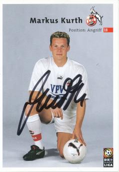 Markus Kurth  2000/2001  FC Köln  Fußball  Autogrammkarte original signiert 