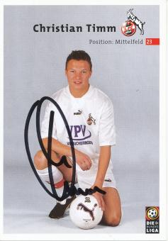 Christian Timm  2000/2001  FC Köln  Fußball  Autogrammkarte original signiert 