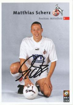 Matthias Scherz  2000/2001  FC Köln  Fußball  Autogrammkarte original signiert 