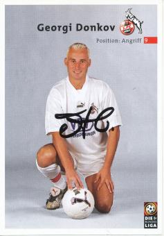 Georgi Donkov  2000/2001  FC Köln  Fußball  Autogrammkarte original signiert 