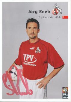 Jörg Reeb  2001/2002  FC Köln  Fußball  Autogrammkarte original signiert 