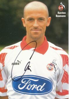 Karsten Baumann  1996/1997  FC Köln  Fußball  Autogrammkarte original signiert 
