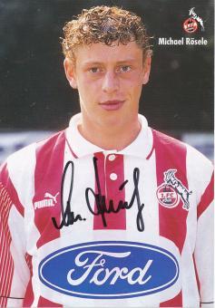 Michael Rösele  1995/1996  FC Köln  Fußball  Autogrammkarte original signiert 