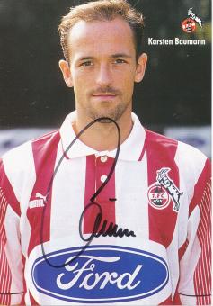 Karsten Baumann  1995/1996  FC Köln  Fußball  Autogrammkarte original signiert 