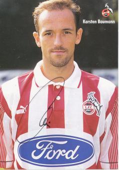 Karsten Baumann  1995/1996  FC Köln  Fußball  Autogrammkarte original signiert 