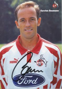 Karsten Baumann  1994/1995  FC Köln  Fußball  Autogrammkarte original signiert 