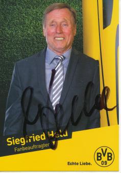 Siegfried Held  Fanbeauftragter  Borussia Dortmund  Fußball  Autogrammkarte original signiert 