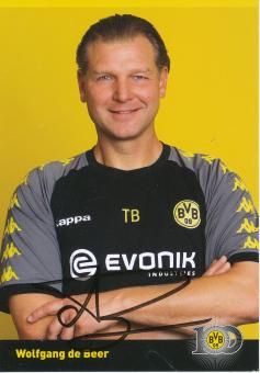 Wolfgang de Beer   2009/2010  Borussia Dortmund  Fußball  Autogrammkarte original signiert 