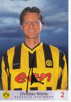Christian Wörns  2000/2001  Borussia Dortmund  Fußball  Autogrammkarte original signiert 