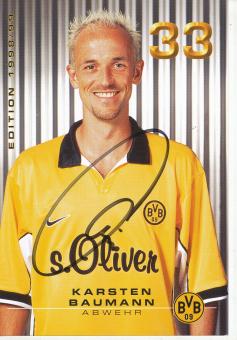 Karsten Baumann  1998/99  Borussia Dortmund  Fußball  Autogrammkarte original signiert 
